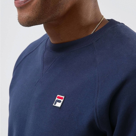 Unisex 1X FILA PREMIUM ESSENTIAL CREWNECK SWEATSHIRT NAVY Vintage - Picture 10 of 13